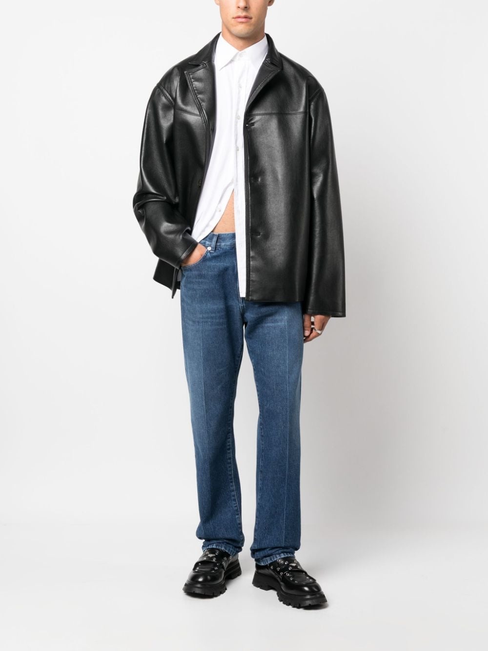 straight-leg mid-rise jeans - 2
