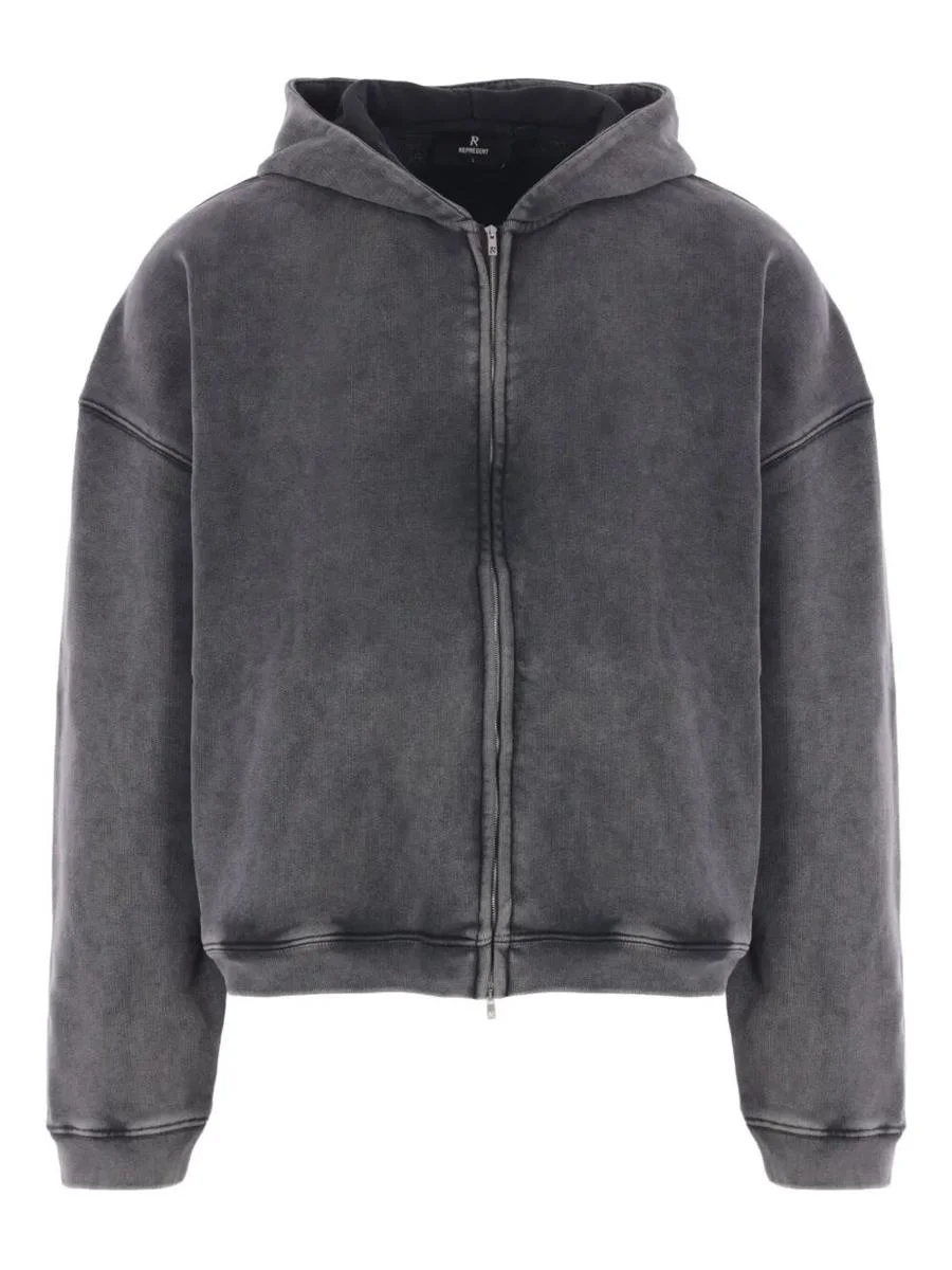 Represent "Initial" Boxy Oversized Zip Through Hoodie Clothing - 1