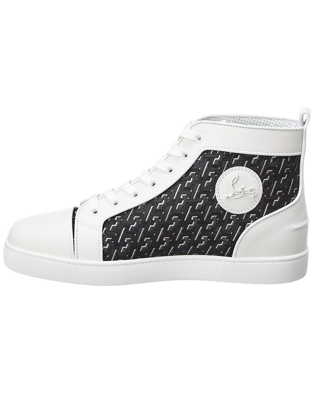 Christian Louboutin Louis Coated Canvas & Leather High-Top Sneaker - 2