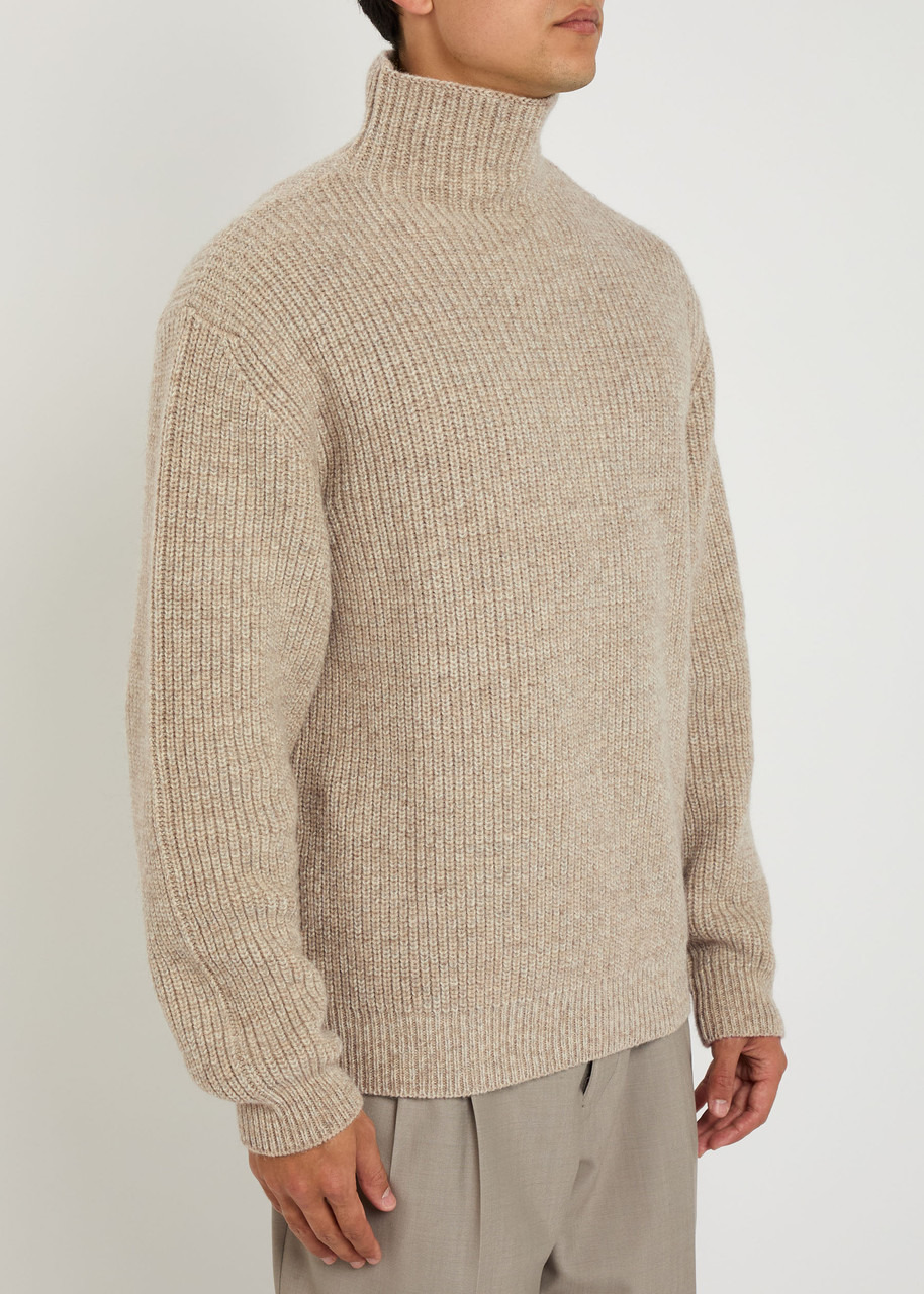 Lemaire High Neck Ribbed Alpaca-blend Jumper - 2