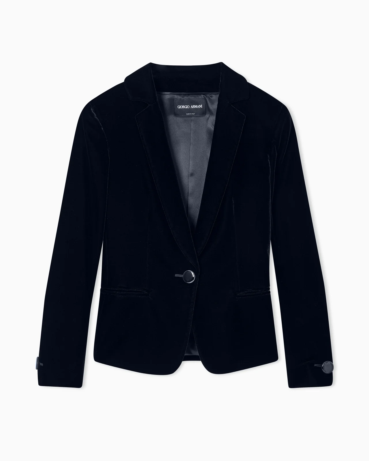 SINGLE-BREASTED JACKET 에 STRETCH VELVET - 1