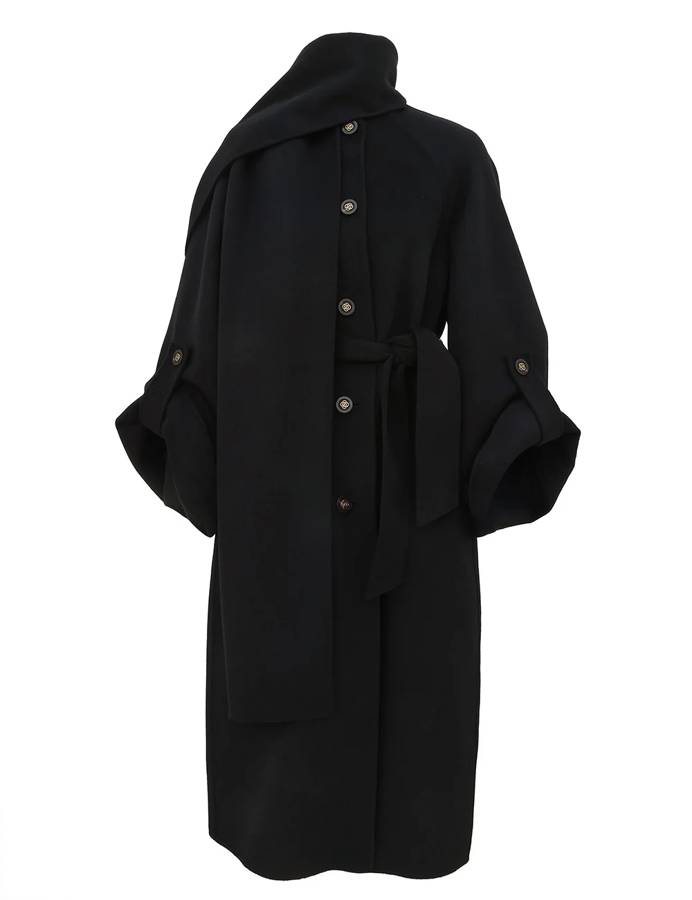 VALIANT WOOL SCARF COAT - 1