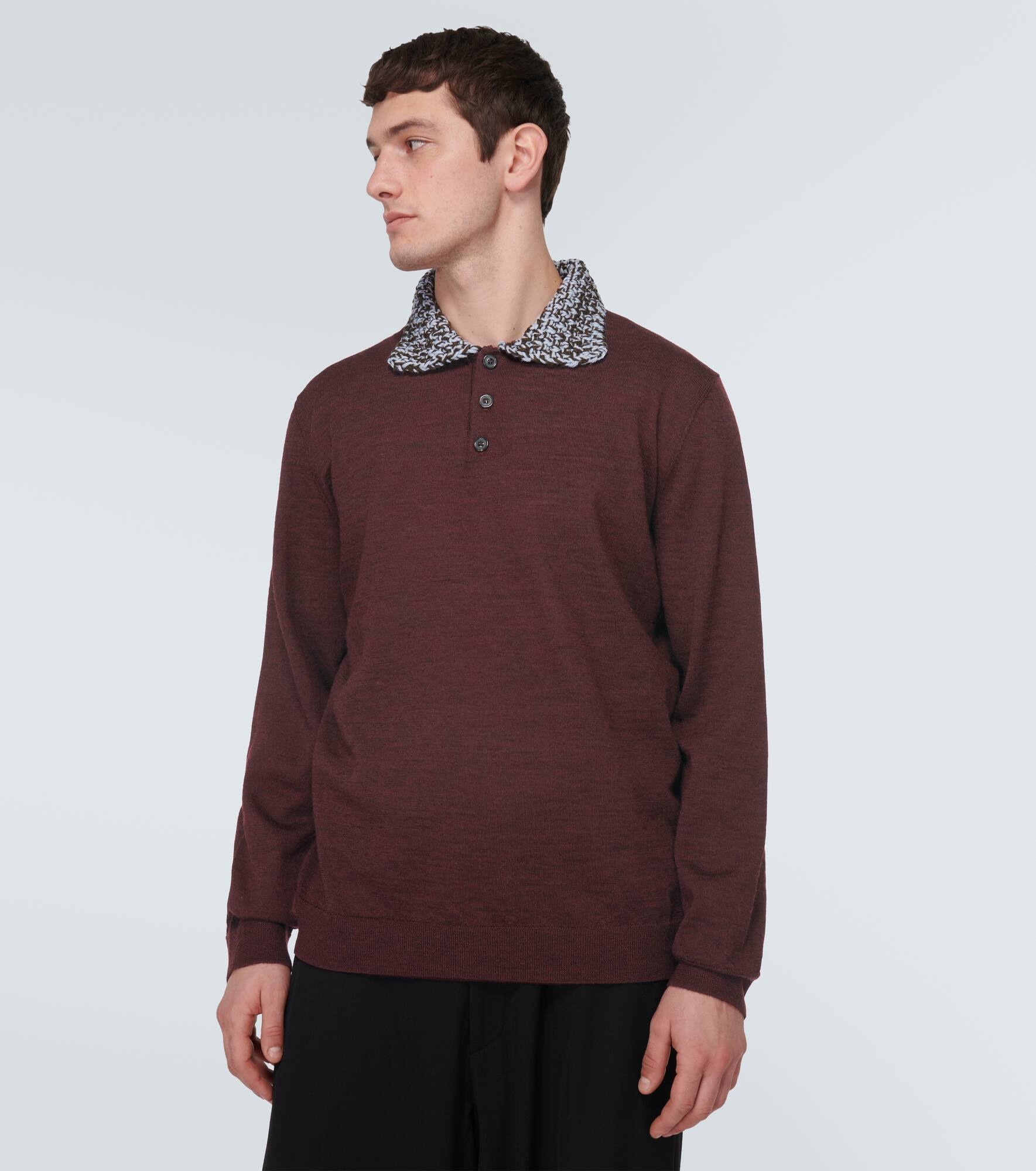 Wool polo sweater - 3