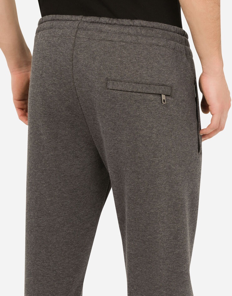 Jersey jogging pants with embroidery - 6