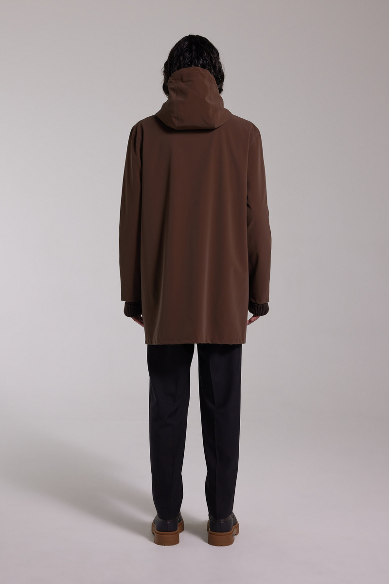 Stockholm Lightweight Matte Zip Raincoat Dark Brown 6