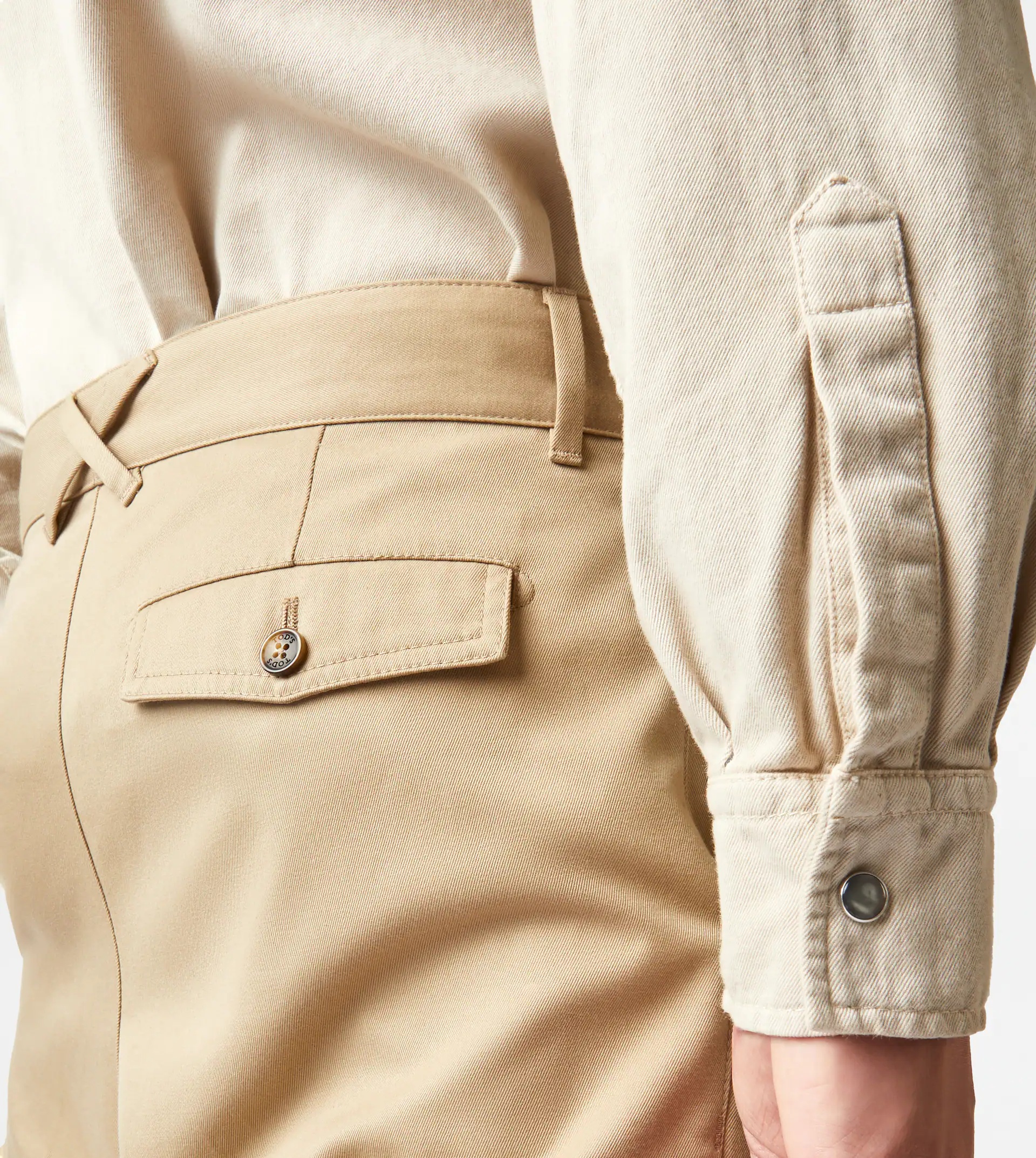 TOD'S CHINO TROUSERS - BEIGE - 5