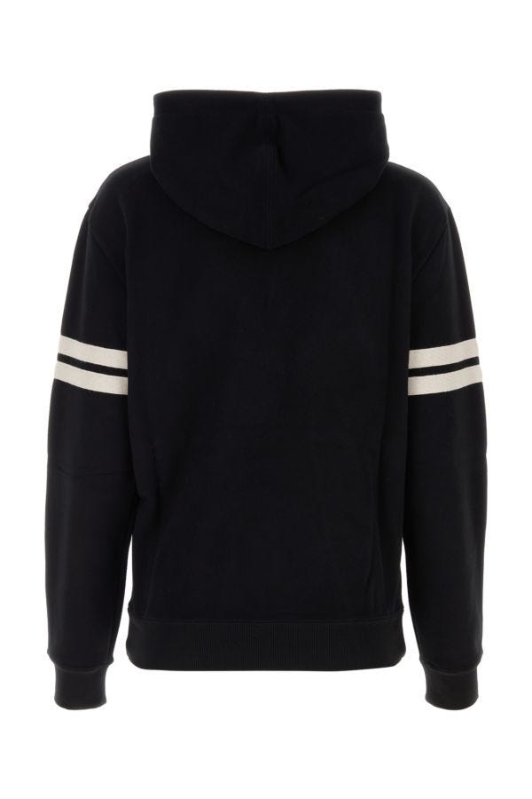 Saint Laurent Woman Black Stretch Cotton Sweatshirt - 2