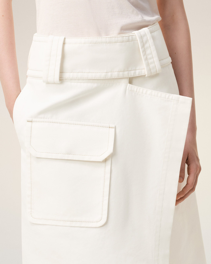 WHITE COTTON WRAP SKIRT 7