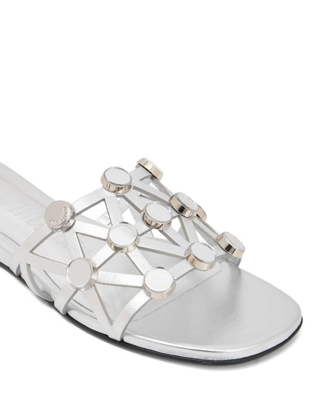 Grid studd-embellished sandals - 3