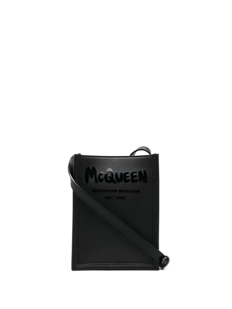 Graffiti Edge logo-print shoulder bag 1