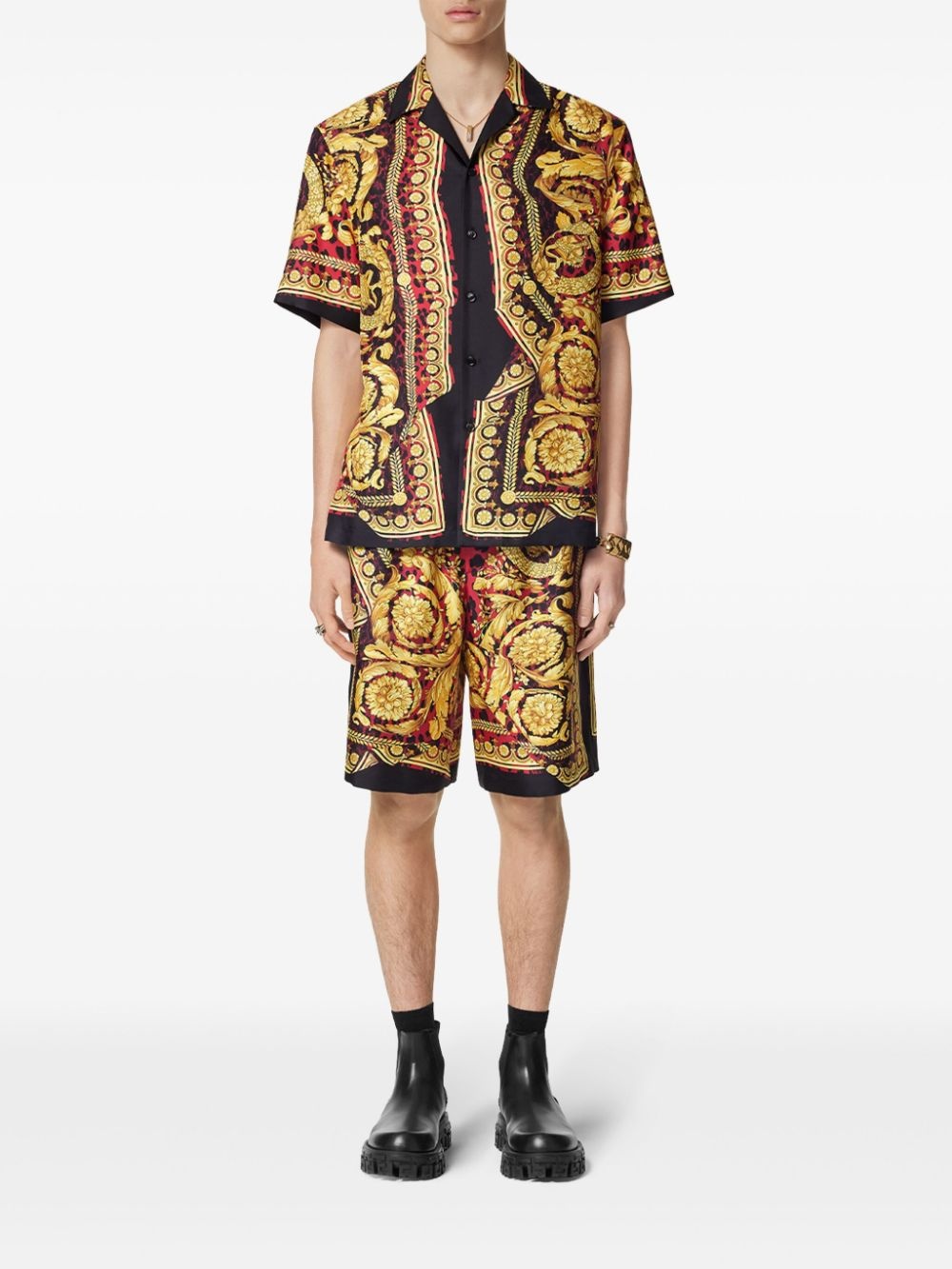 Wild Barocco silk shorts - 2