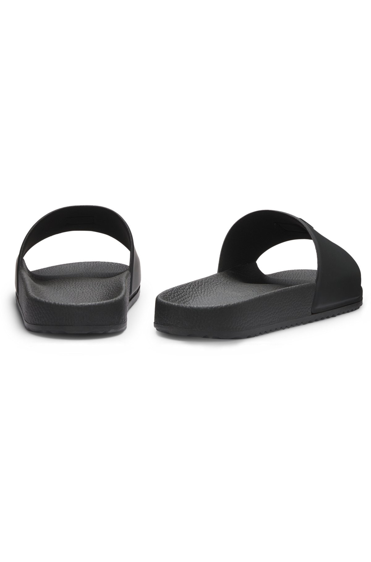 ITALIAN-MADE SLIDES WITH CONTRAST-LOGO STRAP - 5