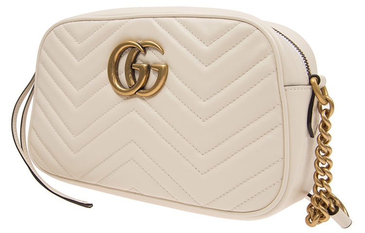 (WMNS) Gucci GG Marmont Small Shoulder Bag 'White' 447632-DTD1T-9022 - 3