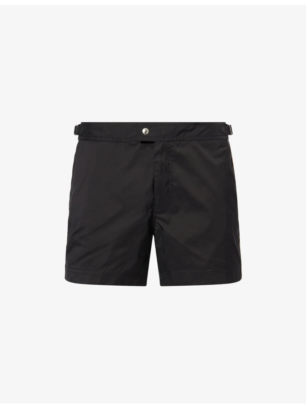 Mid-Rise Contrast-Piping Swim Shorts - 1