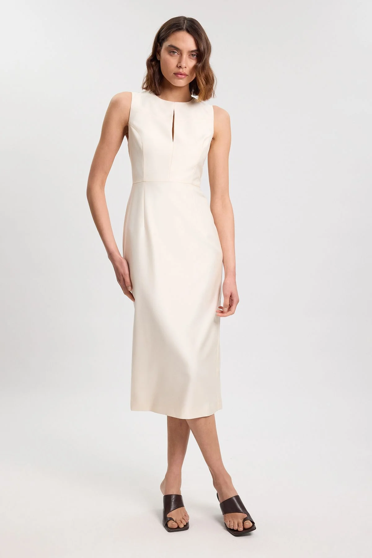 karen millen cut out dress Tailored Satin Keyhole Midi - BKK28516-133 Balloon sleeve Queendancer Women Blue Velvet FLOWY DRESS The asymmetric neckline and Cut:petite