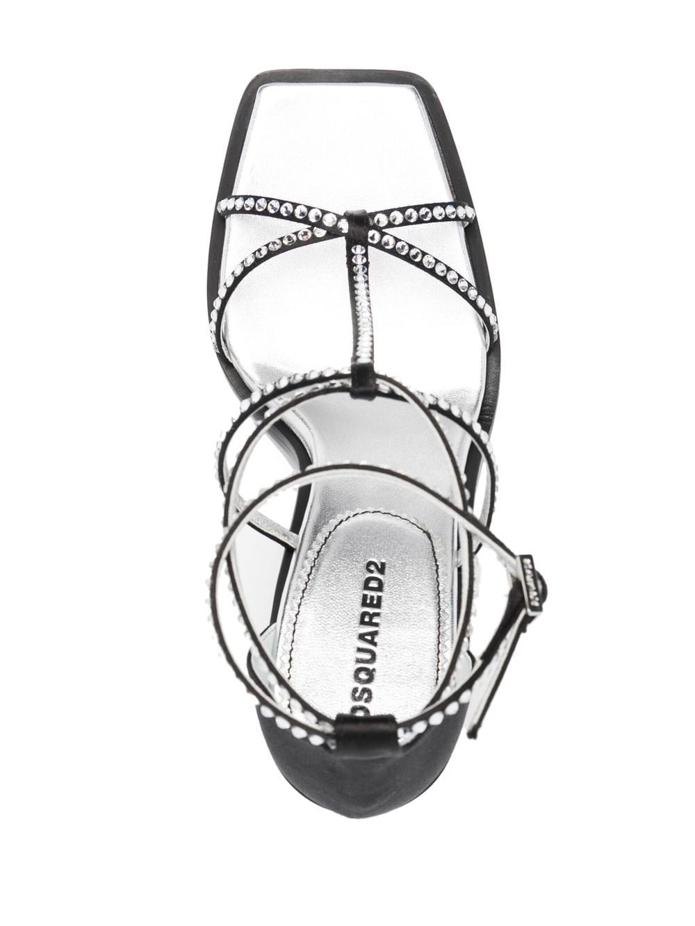 crystal-embellished square-toe sandals - 4