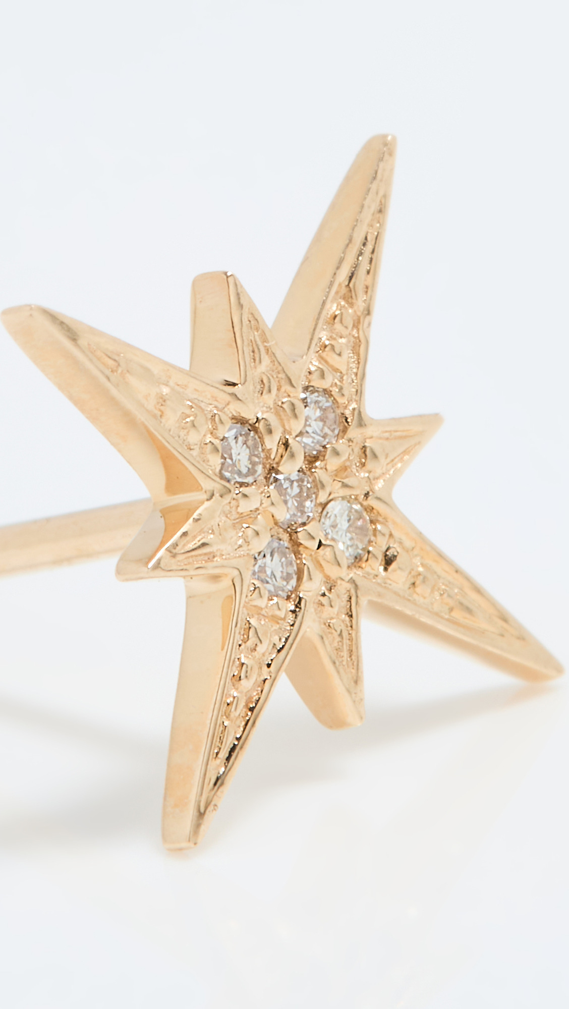14k Small Starburst Stud - 4