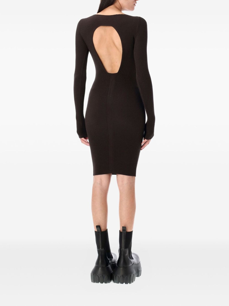 Rick Owens ribbed open-back mini dress outlook