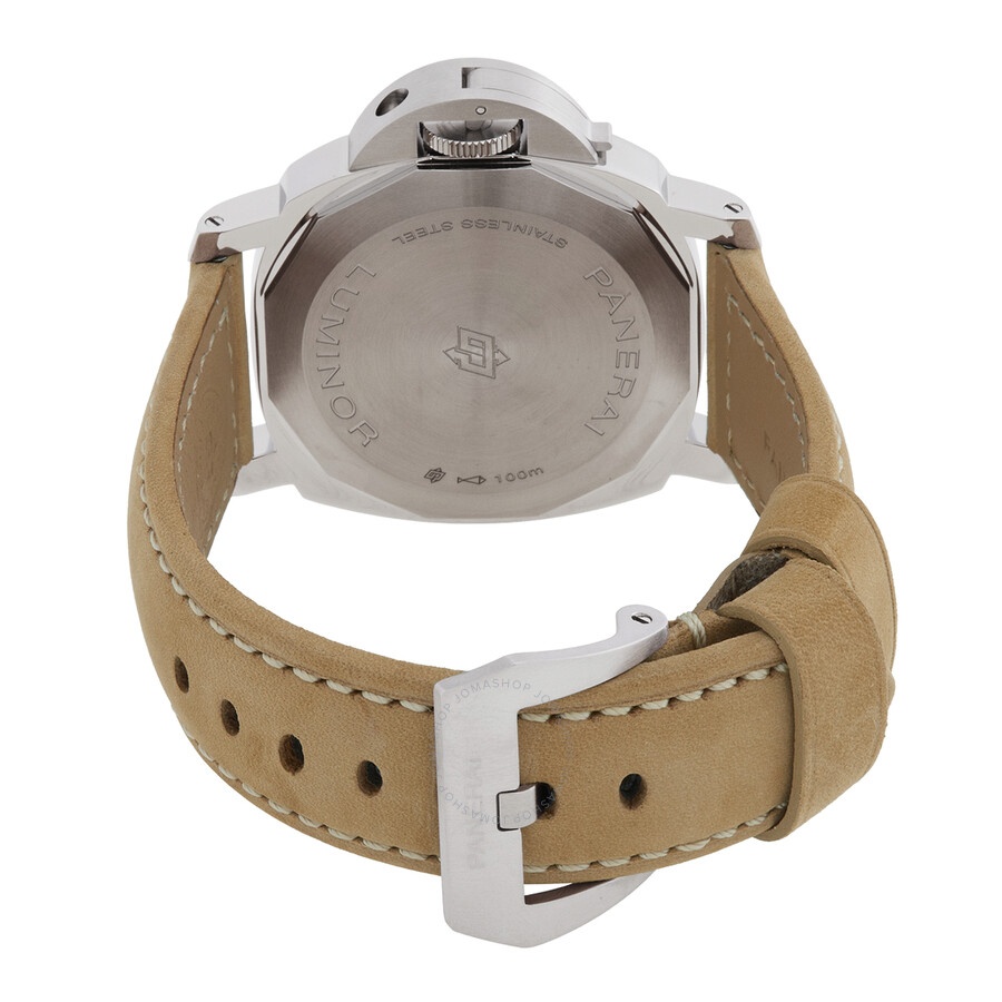 Panerai Luminor Logo Hand Wind Black Dial Men's Watch PAM01086 - 3