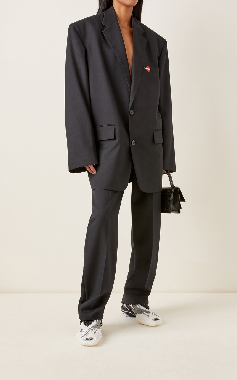 BALENCIAGA Tyrex Mesh-Detailed Rubber Sneakers black/white outlook