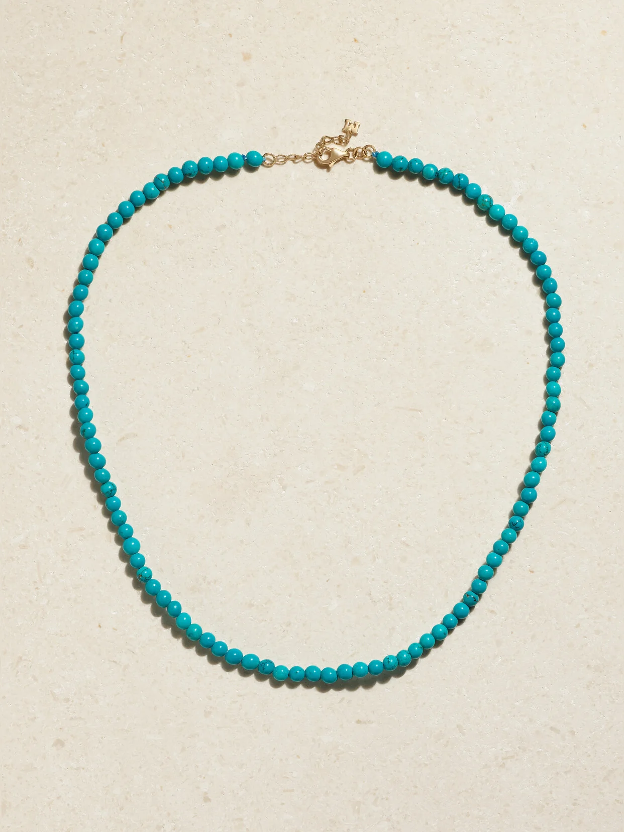14-karat Gold Turquoise Necklace - 1