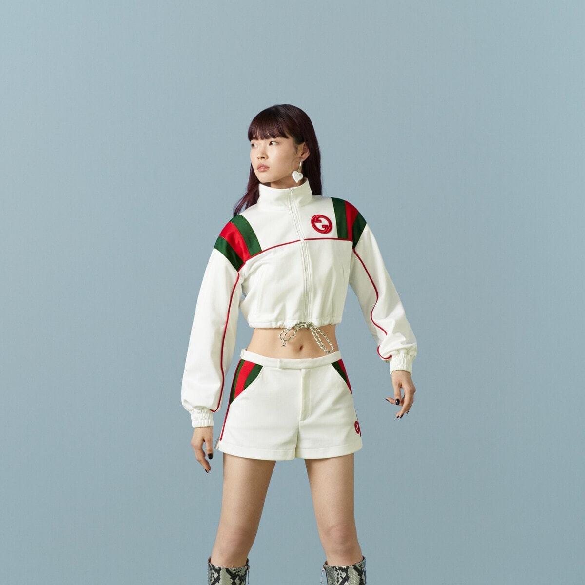 Jersey zip jacket with Web stripe - 5