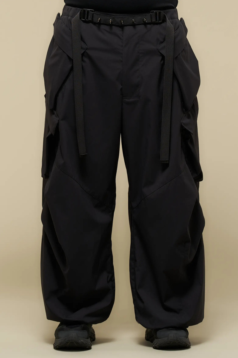 P56A-E Encapsulated Nylon Double Cargo Trouser Black - 1
