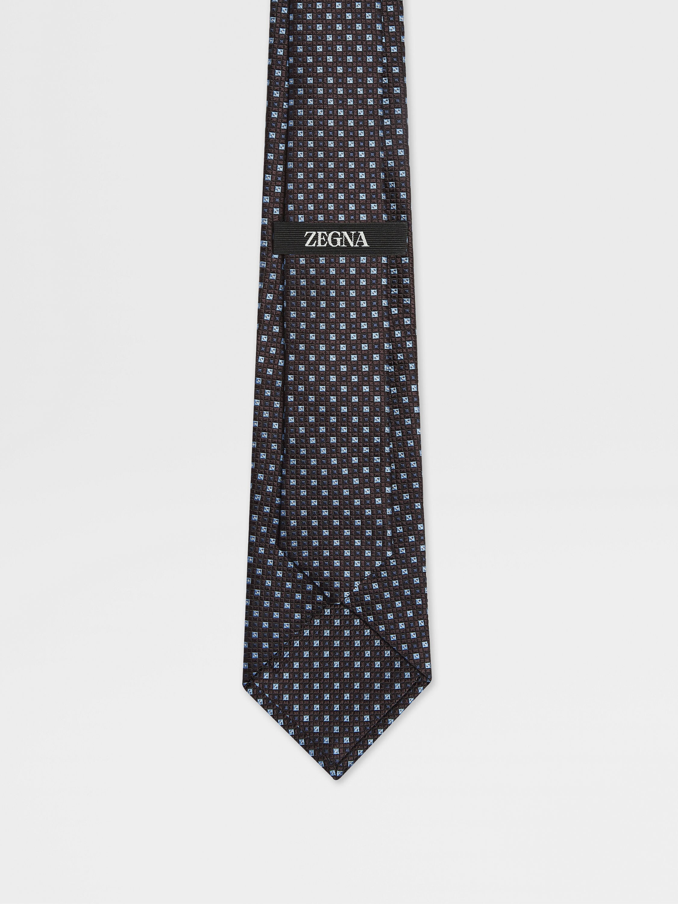 DARK BROWN SILK TIE - 3