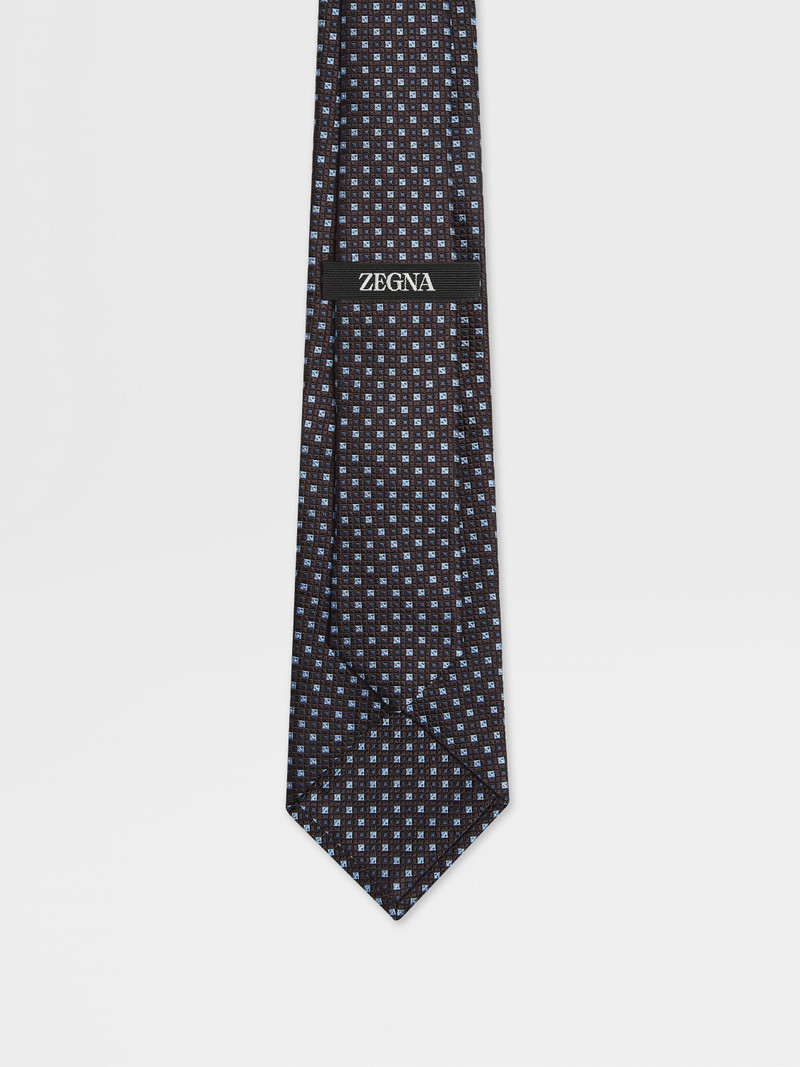 DARK BROWN SILK TIE 3