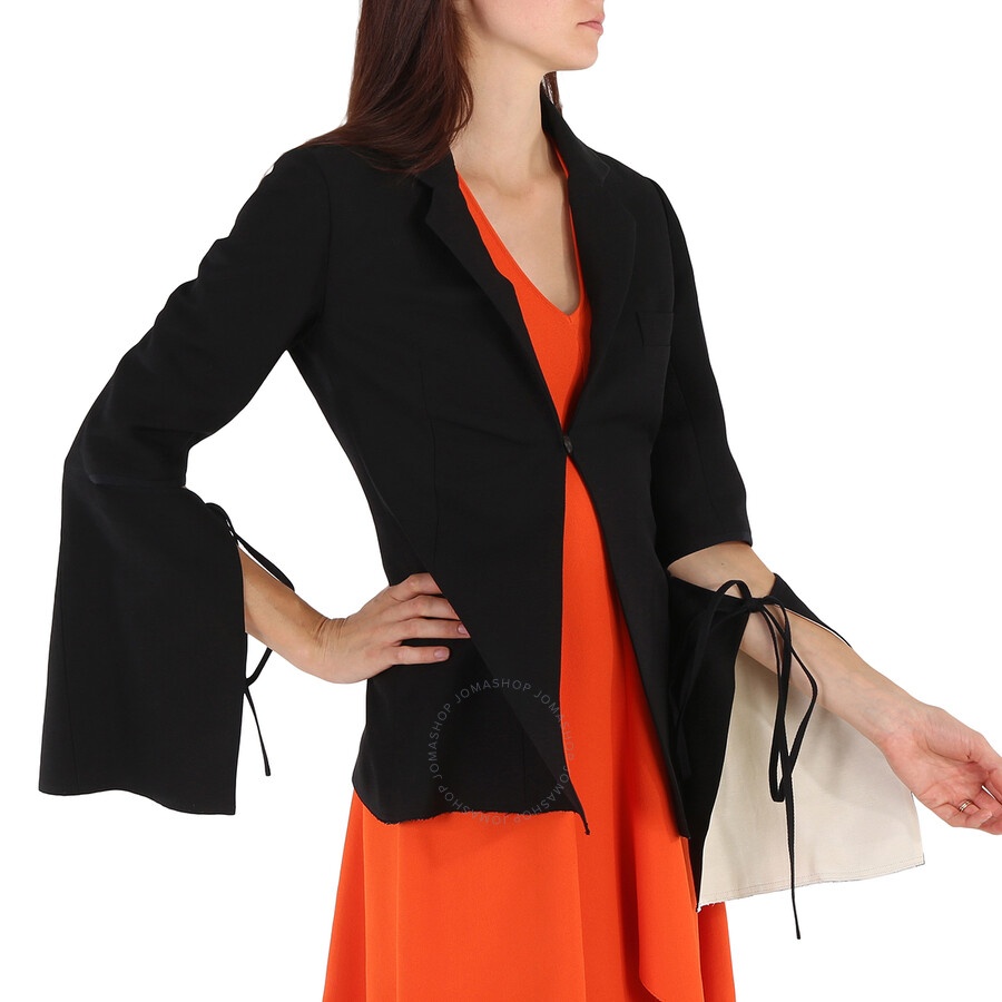 Loewe Ladies Tie-cut Sleeve Panel Linen Jacket - 4