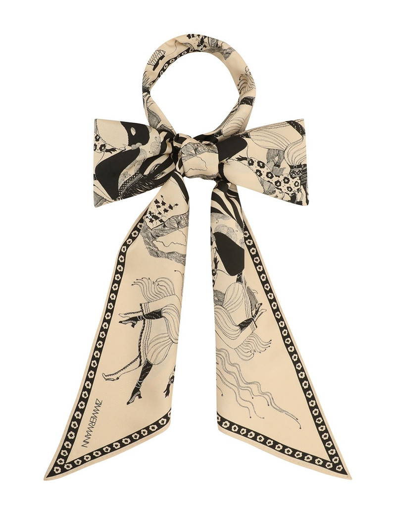 PRINTED SILK NECK SCARF 1