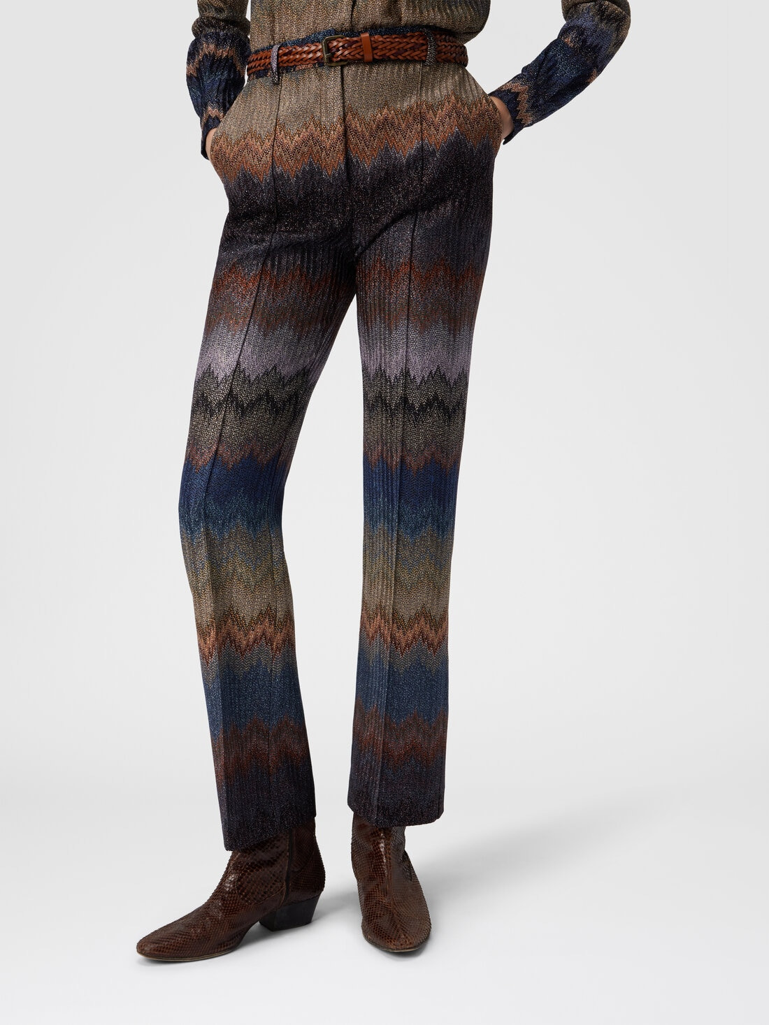 Trumpet Pants with Snake Pattern - 4