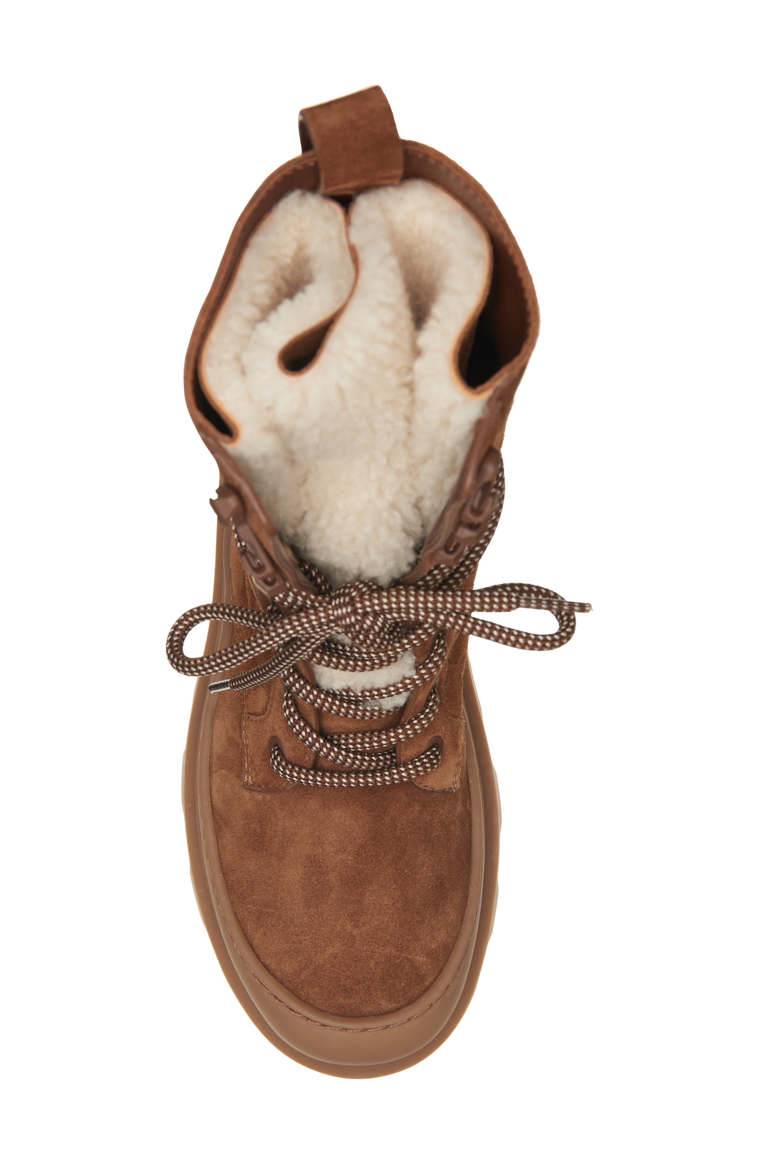 Moncler Vera Genuine Shearling Trim Boot in Pinecone at Nordstrom - 5