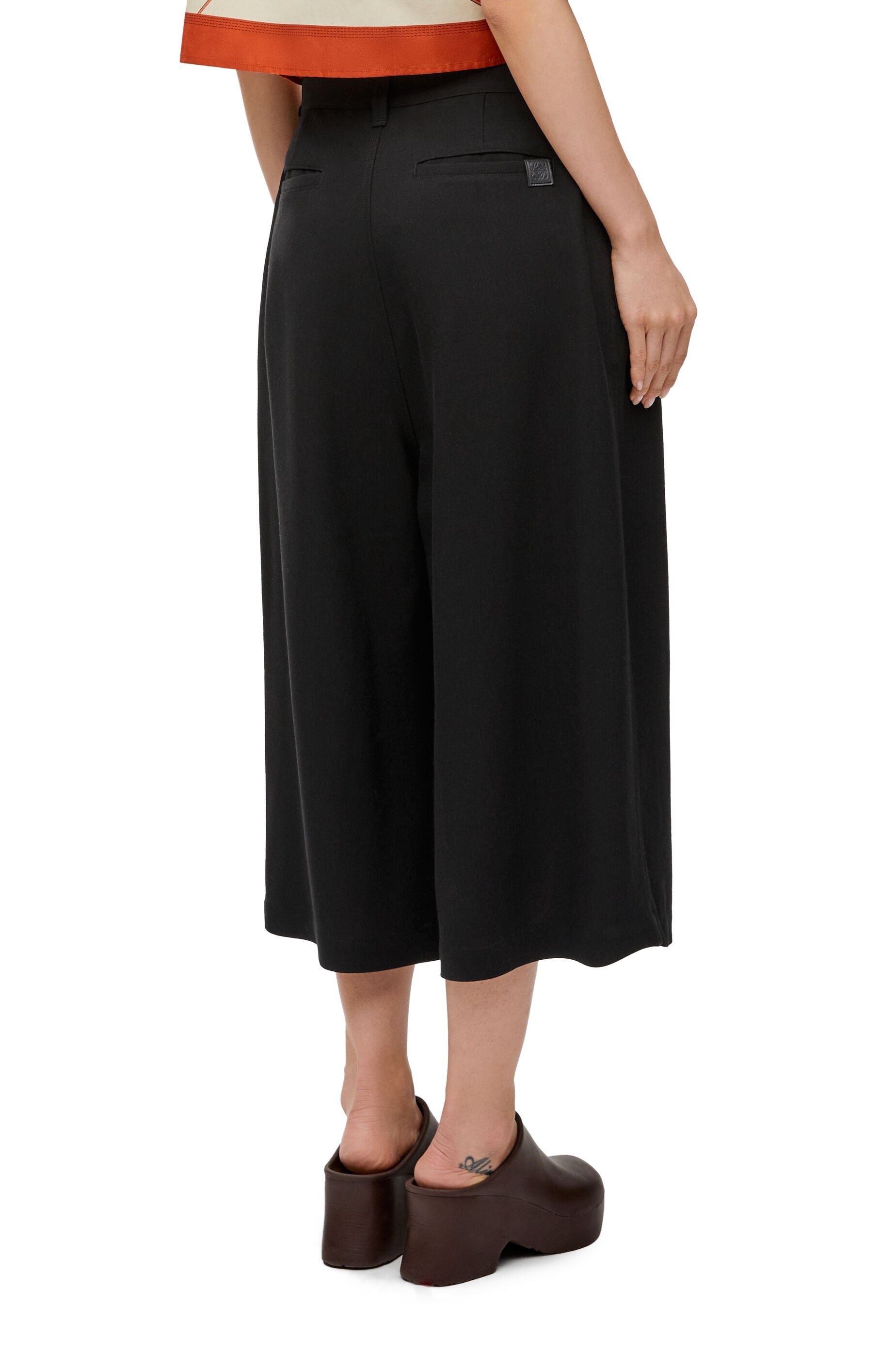 Pleated trousers in viscose and linen - 4