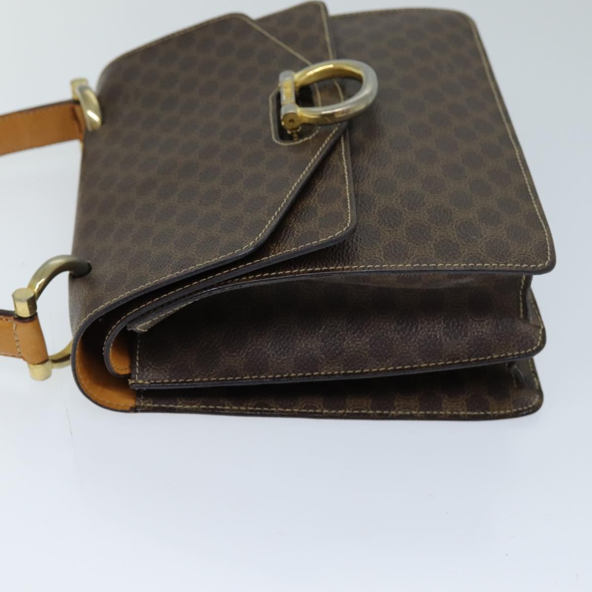 CELINE Macadam Canvas Hand Bag Pvc Brown - 4