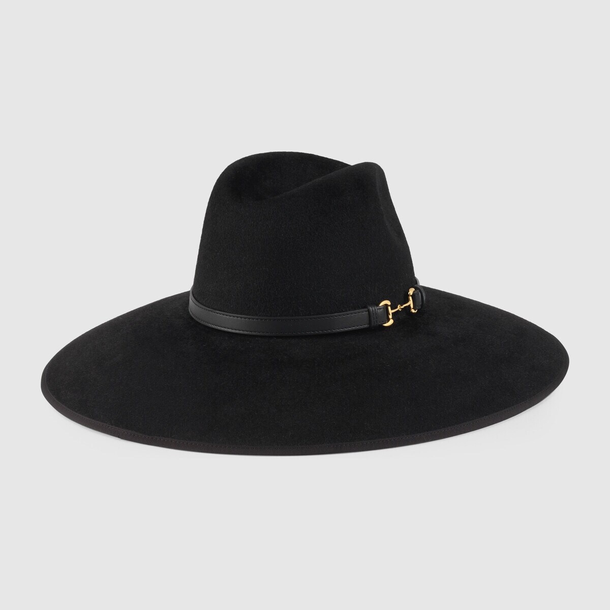 Felt wide brim hat with Horsebit - 1
