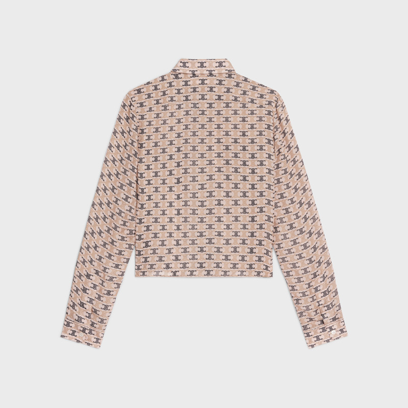 CELINE cropped shirt in silk georgette outlook