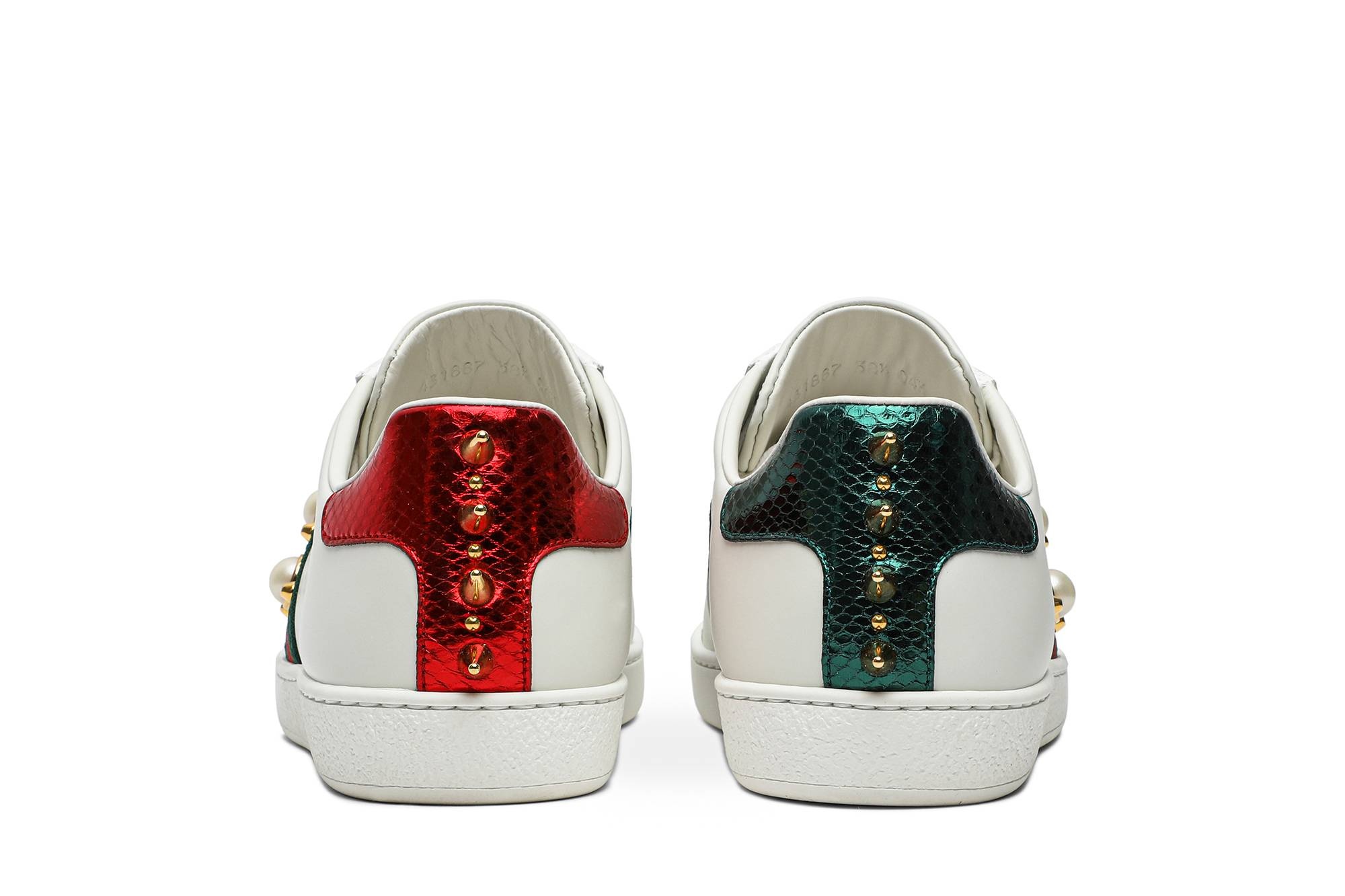 Gucci Wmns Ace Studded 'White' - 6
