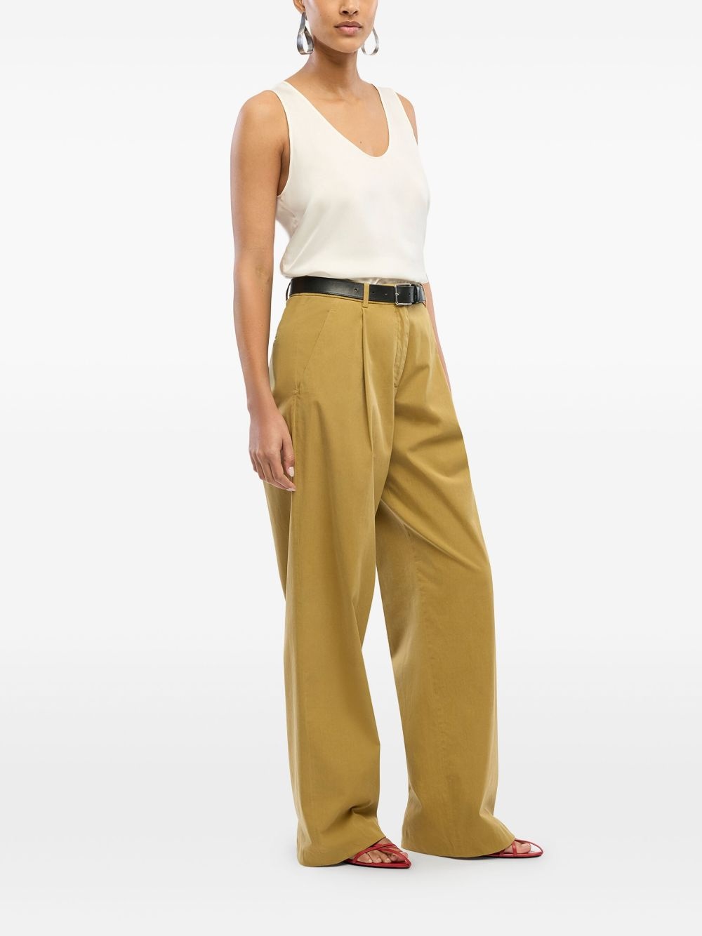 pleat-detailing trousers - 3
