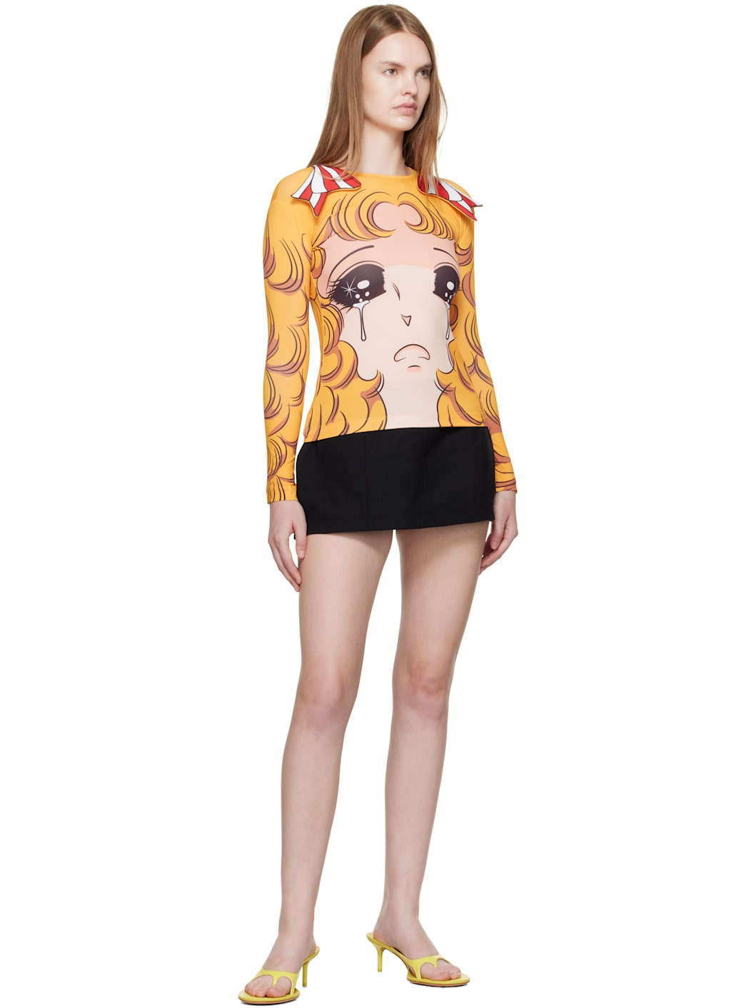 Yellow Ribbon Jersey Crying Girl T-shirt - 4
