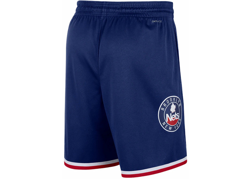 Nike Nike NBA Brooklyn Nets City Edition 75th Anniversary Swingman Shorts Game Royal/Gym Red/White outlook