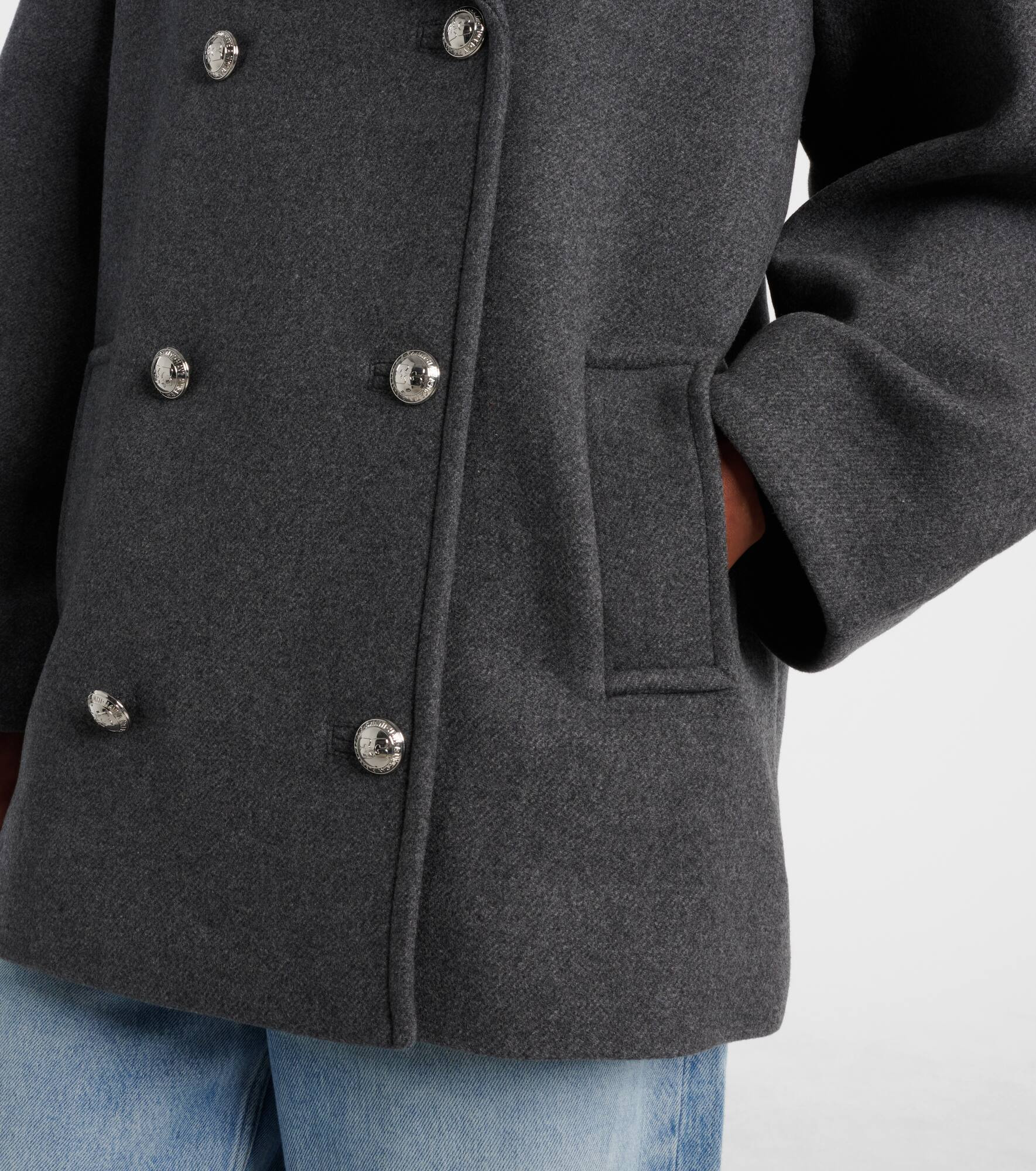 Oversized wool-blend peacoat - 6