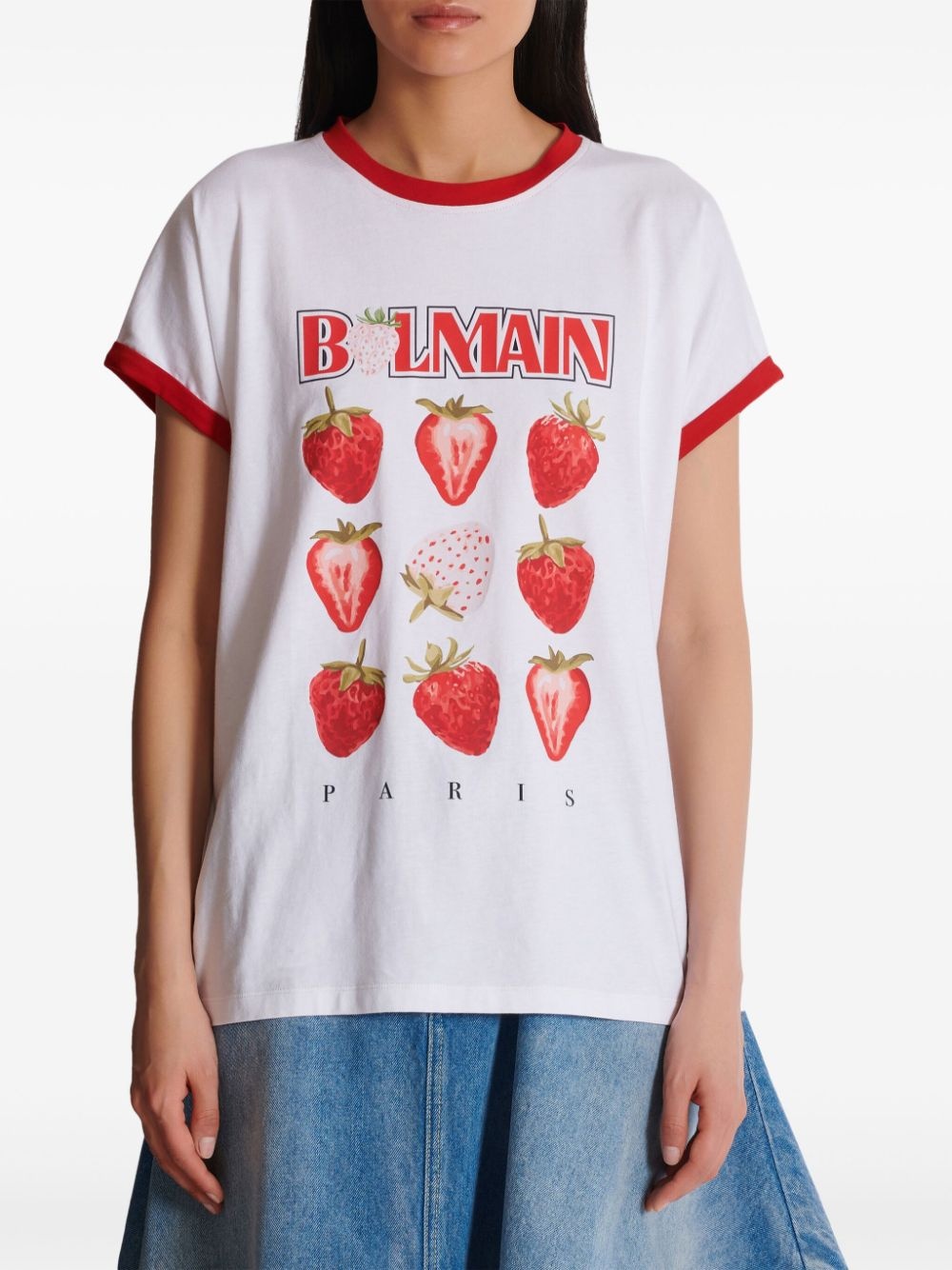 strawberry print T-shirt - 5