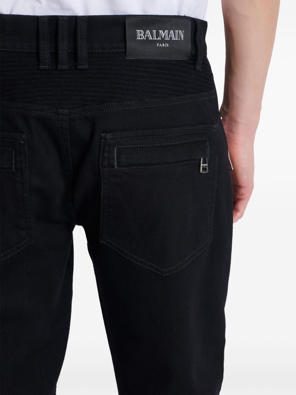 slim-fit biker jeans - 7