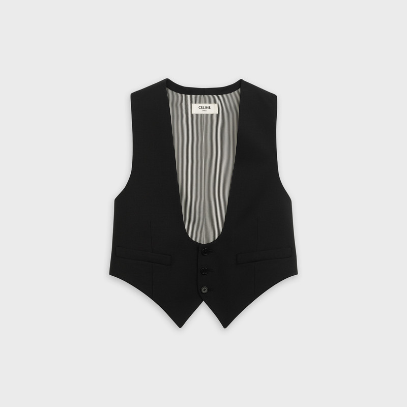 WAISTCOAT U IN WOOL GABARDINE 1