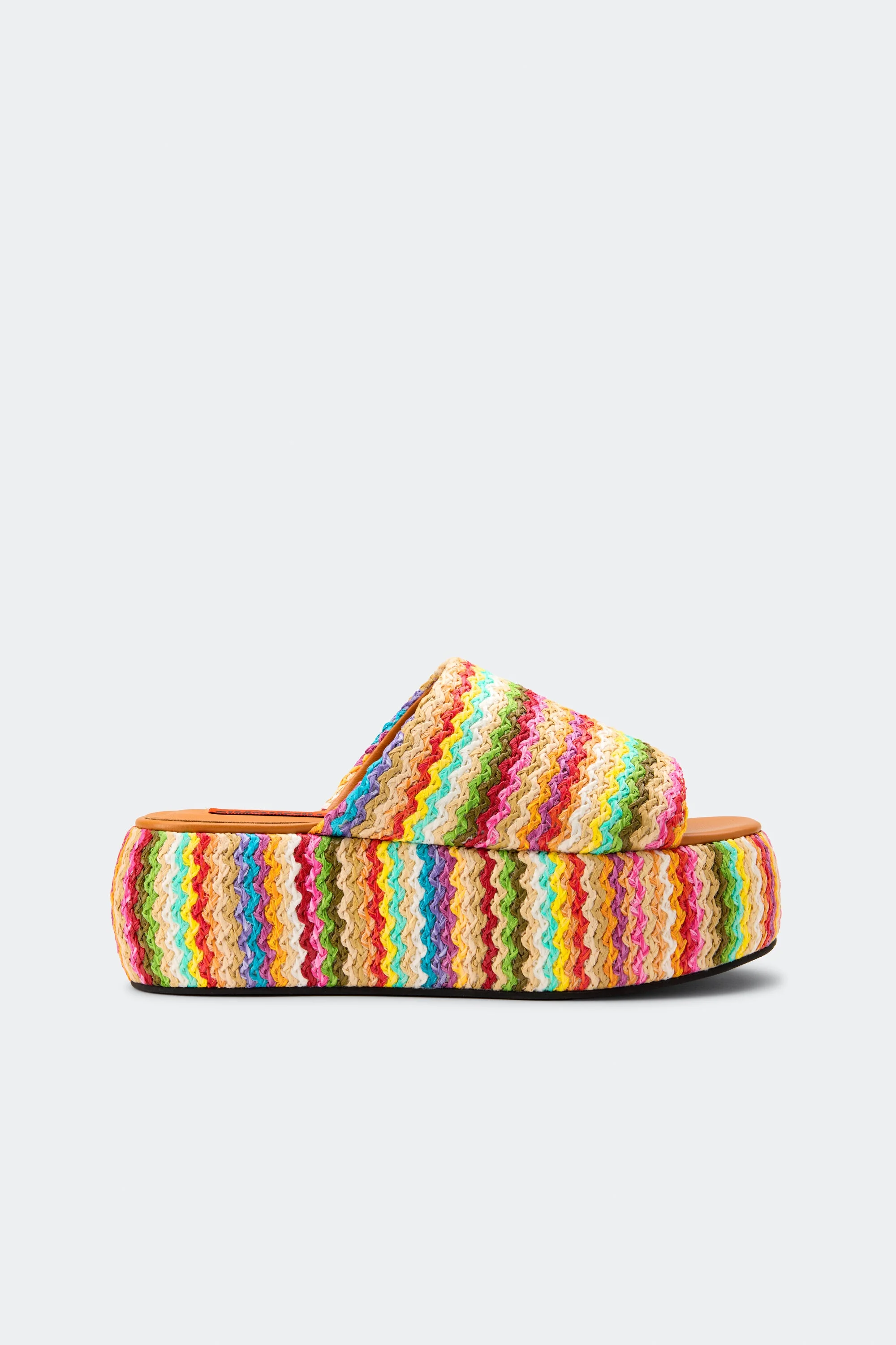 Raffia Cloudy Platform in Tropical Twist - 1