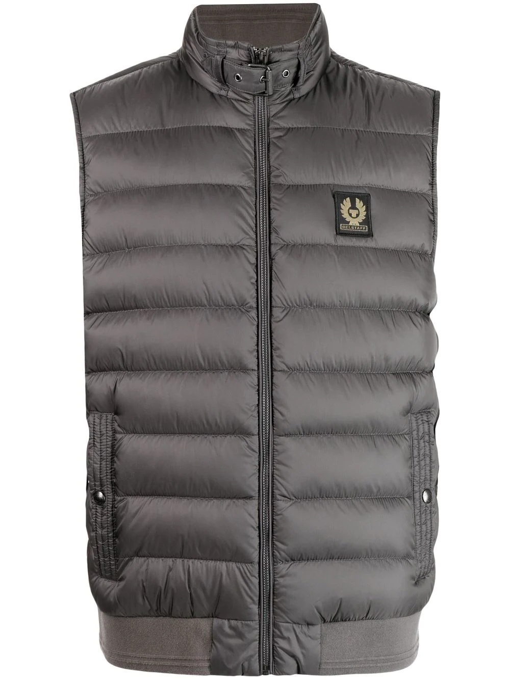 logo-patch padded gilet - 1