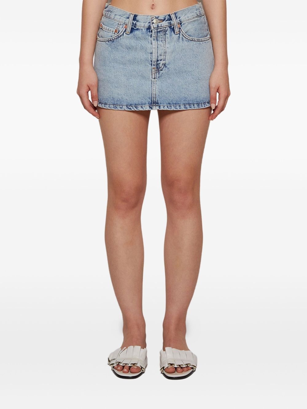 denim mini skirt - 3