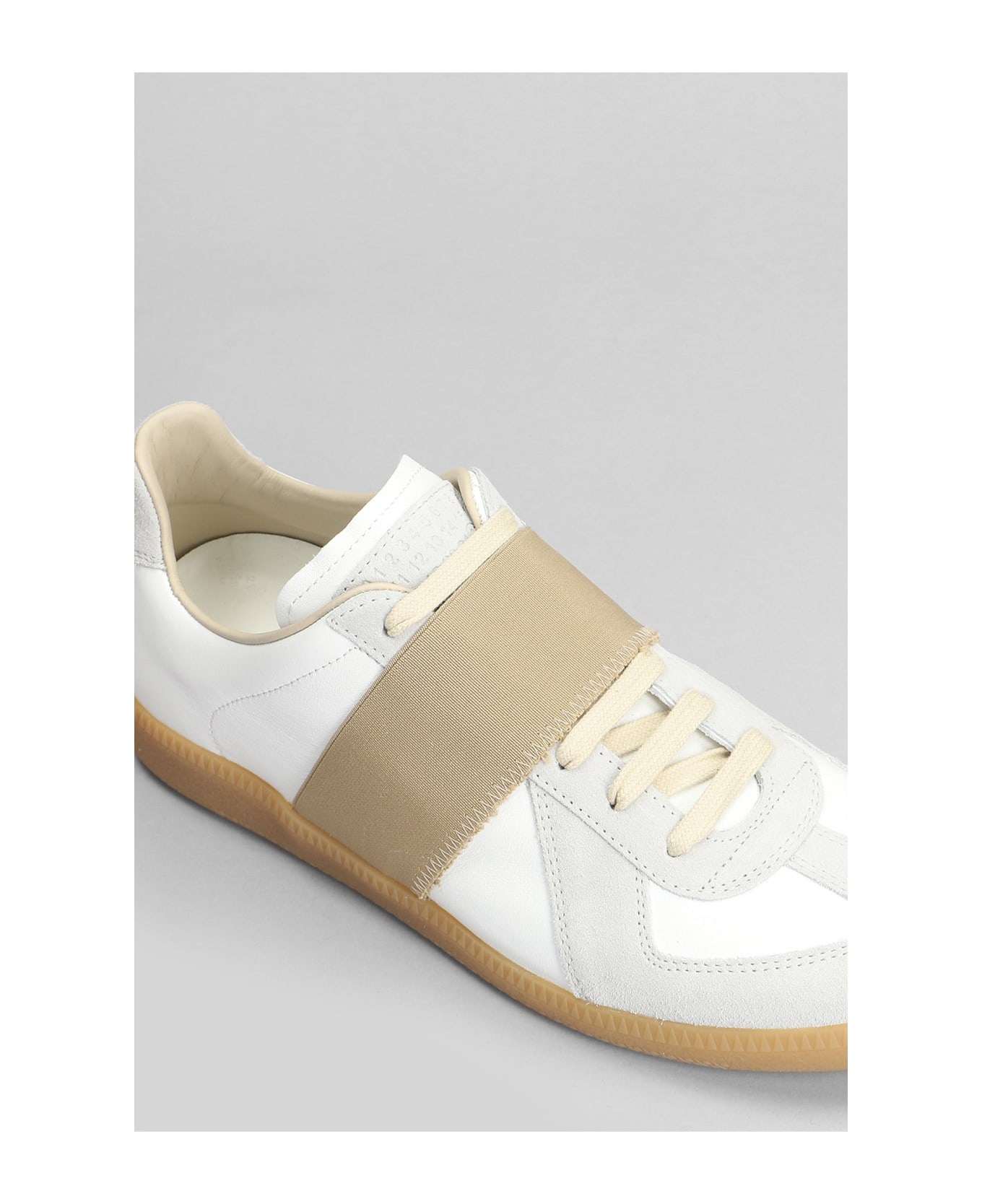 Replica Sneakers In White Suede And Leather - 5