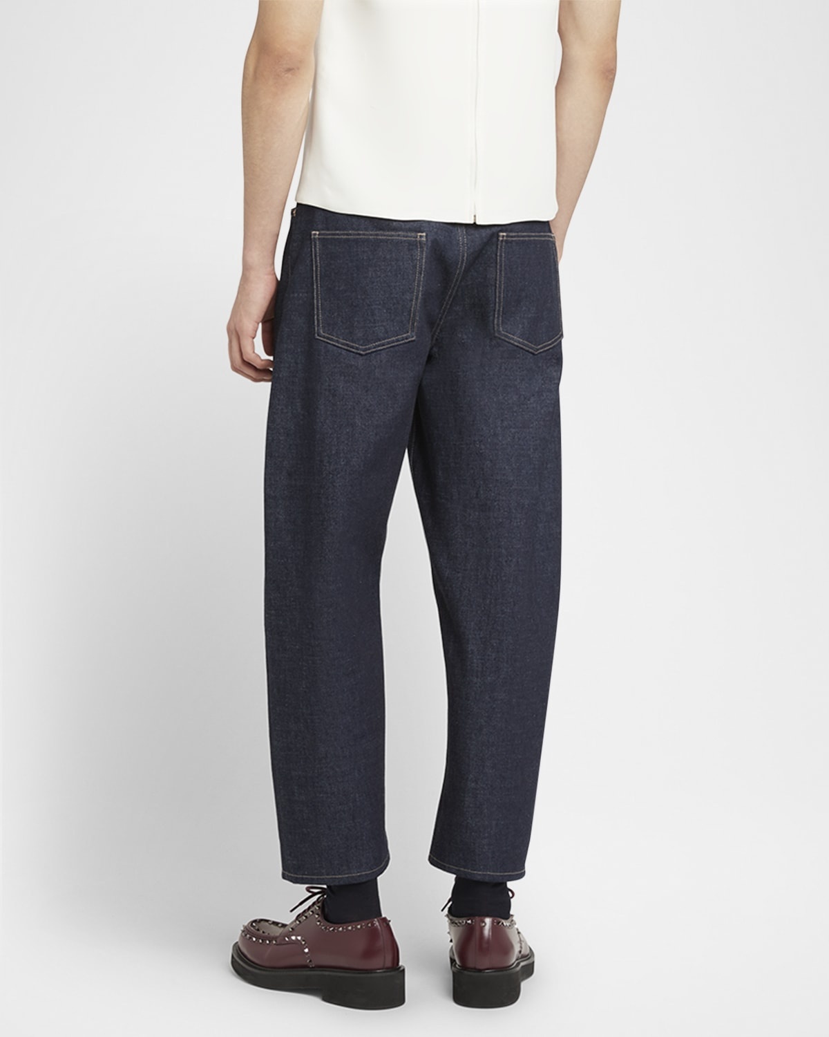 Men's Wash Denim Pants - 4